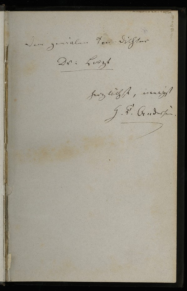 Bog: Gesammelte Gedichte von H.C. Andersen.Erster Theil..., 1847 (Tysk)